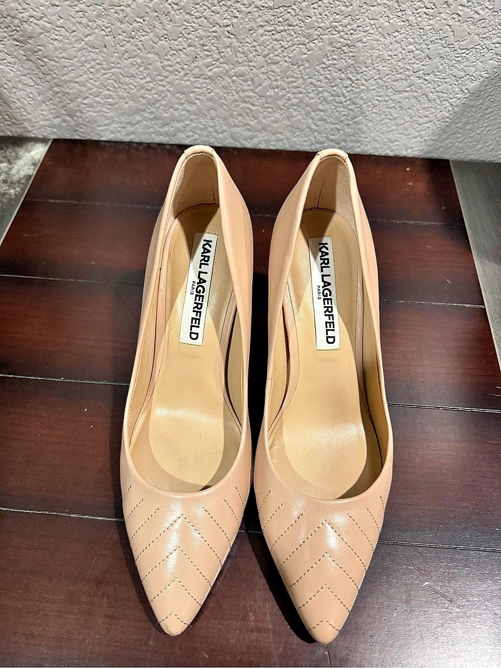 Karl Lagerfeld Blush Beige Heels